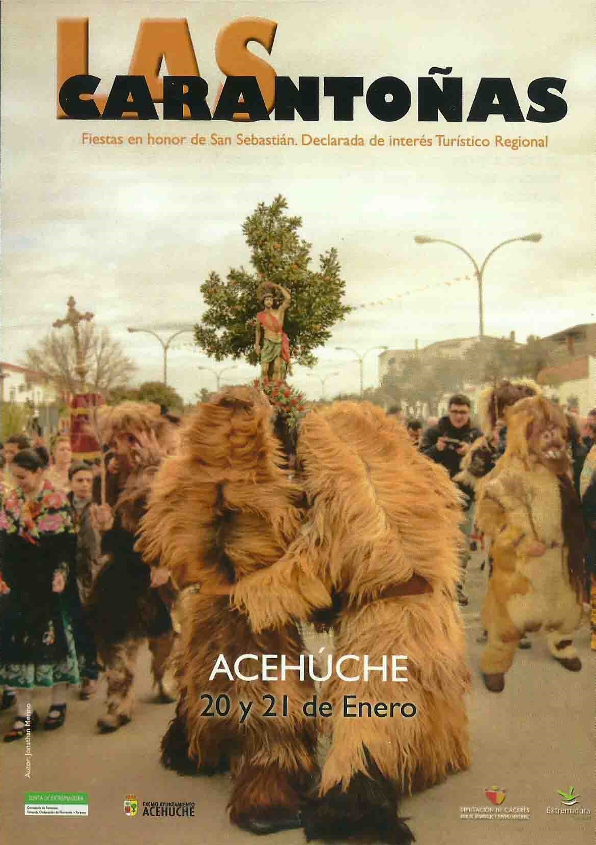 Las Carantoñas en honor de San Sebastián 2018 Acehúche